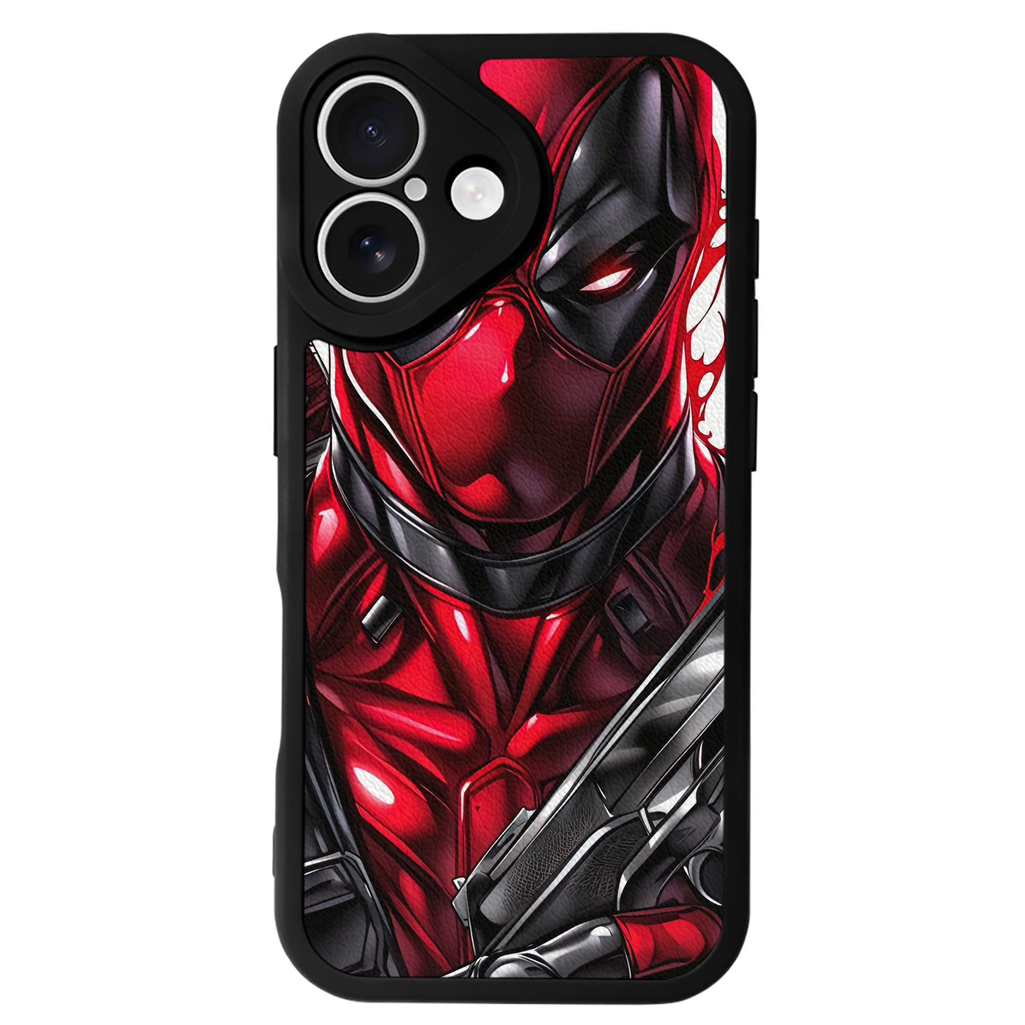 （画像用） Deadpool デッドプール 【iPhone 16シリーズ対応】シリコンスマホケース（レザー調） 材質：シリコン
